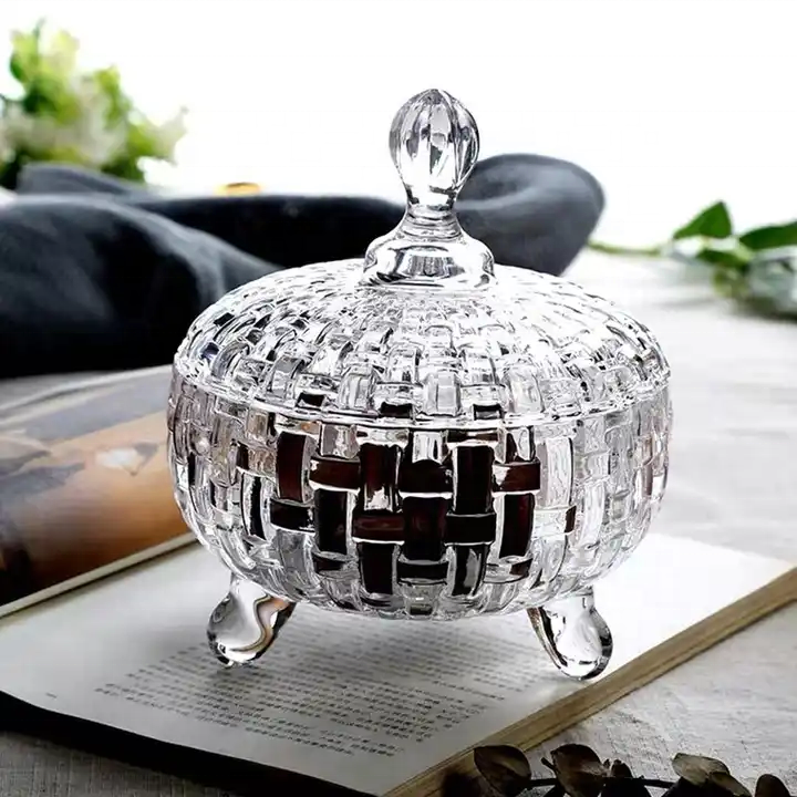 Glass containers elegant Halloween decoration candy food jar with lid