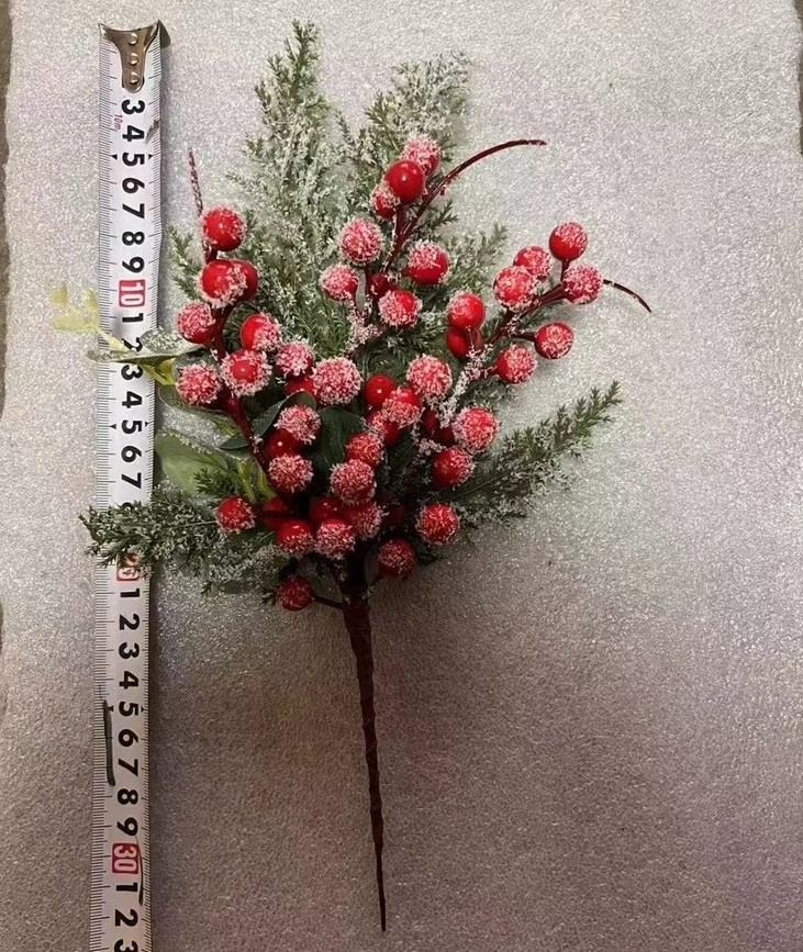 Mini Christmas Berry Pick Decoration Natural Pine cone Floral Branch Pine Needle Pick Decor