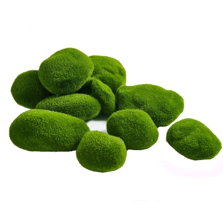 New Arrival Artificial Green Moss Ball Decoration Moss Stone Ball