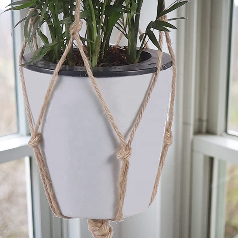 Home Decoration Hand-woven Hanging Planter Basket Macrame Plant Hanger