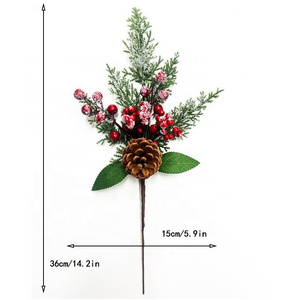 Newly design Christmas products berries snowflake pine needle for Christmas home decoration