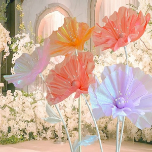 Best Selling Silk Artificial Giant  Flower Colorful Flowers For Wedding Home Party Decoration