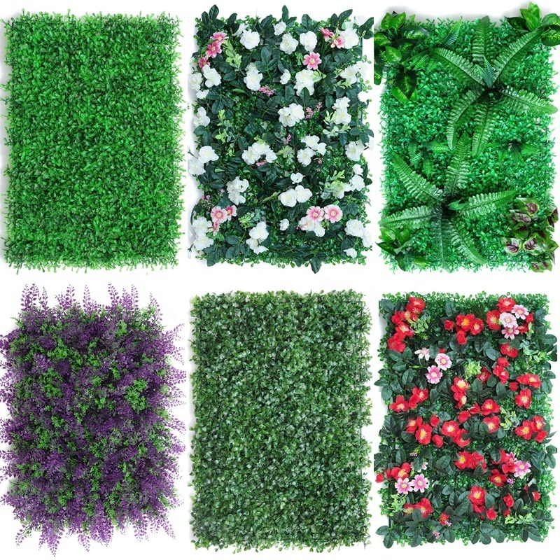 Indoor Outdoor Decoration Artificial Plant Grass Wall UV Fire Retardant Wedding Home Hotel Shop Background Decoration