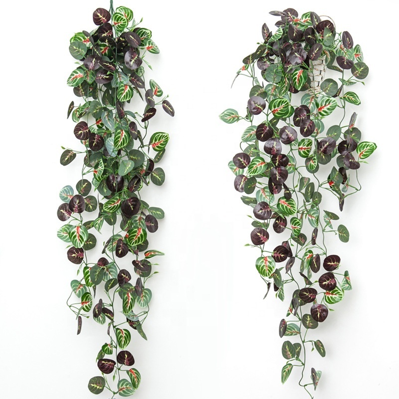 Artificial Wall Hanging Green Leaves Artificial Ivy Vines Decoration Arranging Vertical Green Wall