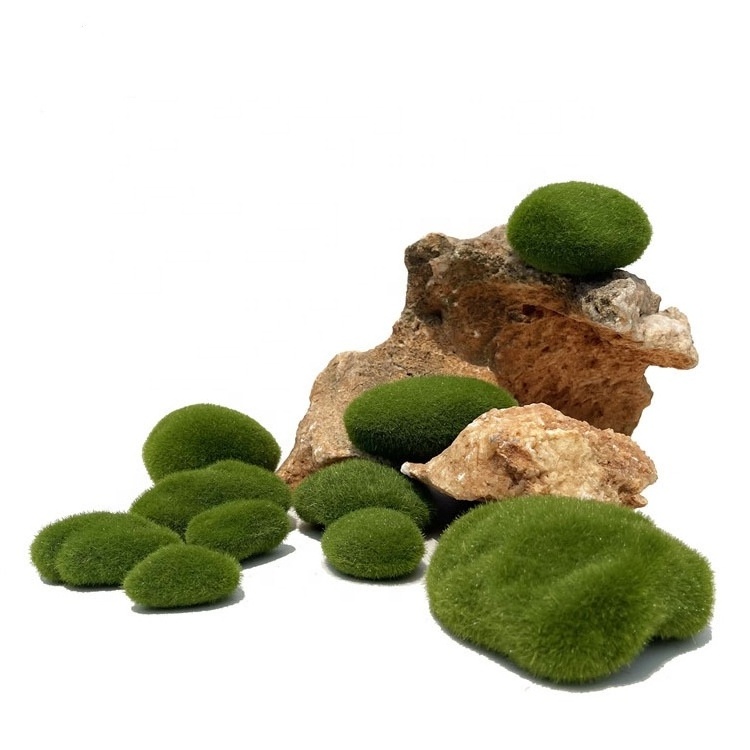 New Arrival Artificial Green Moss Ball Decoration Moss Stone Ball