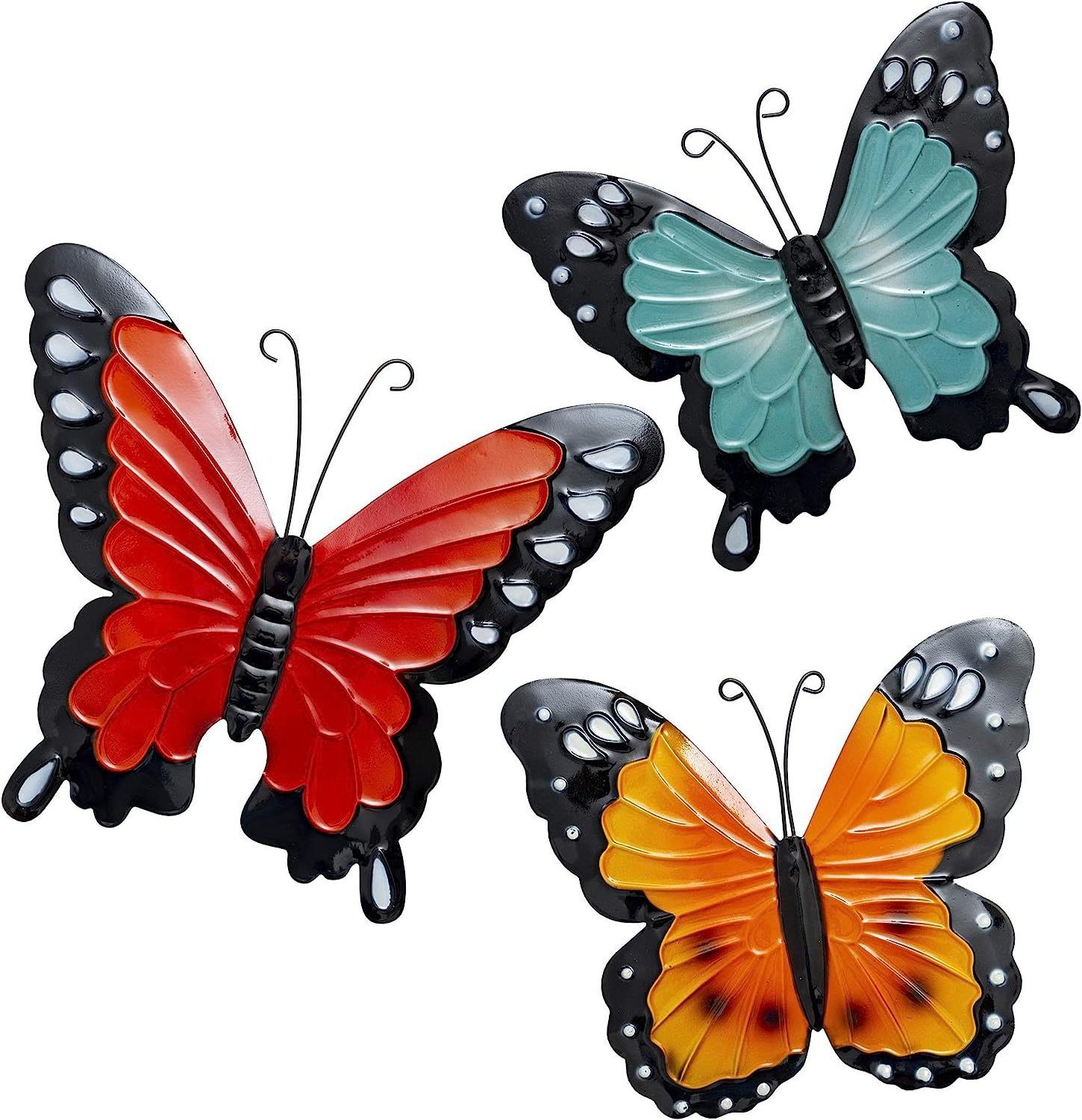 10 inches Metal Garden Butterflies hanging Wall Art Decoration