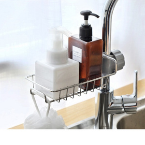 Sink Shelf Portable Hanging Type Faucet Rack Hanging Organizer Shelf Storage Basket Sponge Soap Shampoo Shower Rack