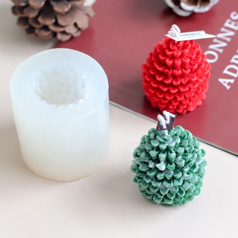 Luxury High Quality Decorative  Christmas Tree Cake Mold Silicone Soap Candle Mold