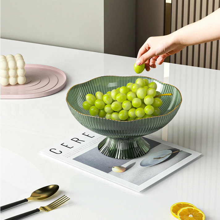 Wholesale Nordic Fruit Plate Snack Bowl Nut Dish Creative High Foot Serving Tray Desktop Storage Tray