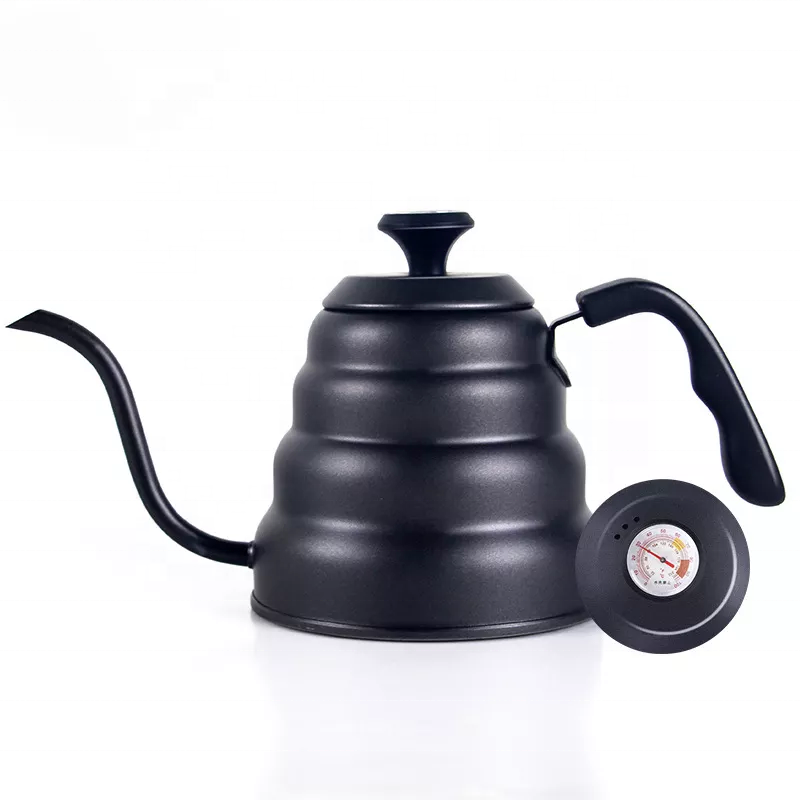 Soulhand Pour Over Coffee Kettle with Thermometer Gooseneck Spout Stainless Steel Coffee Tea Pot