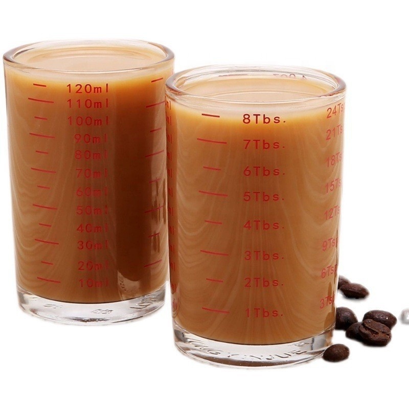 4 oz 120 ml measuring cup glass 3 oz 90 ml milk coffee tea shot glass cup with measurements