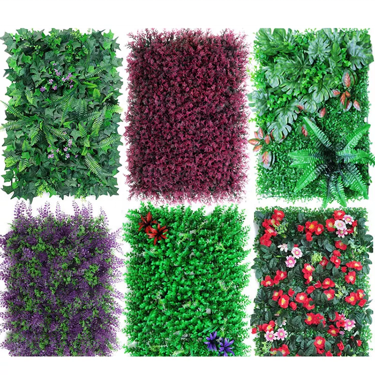 Indoor Outdoor Decoration Artificial Plant Grass Wall UV Fire Retardant Wedding Home Hotel Shop Background Decoration