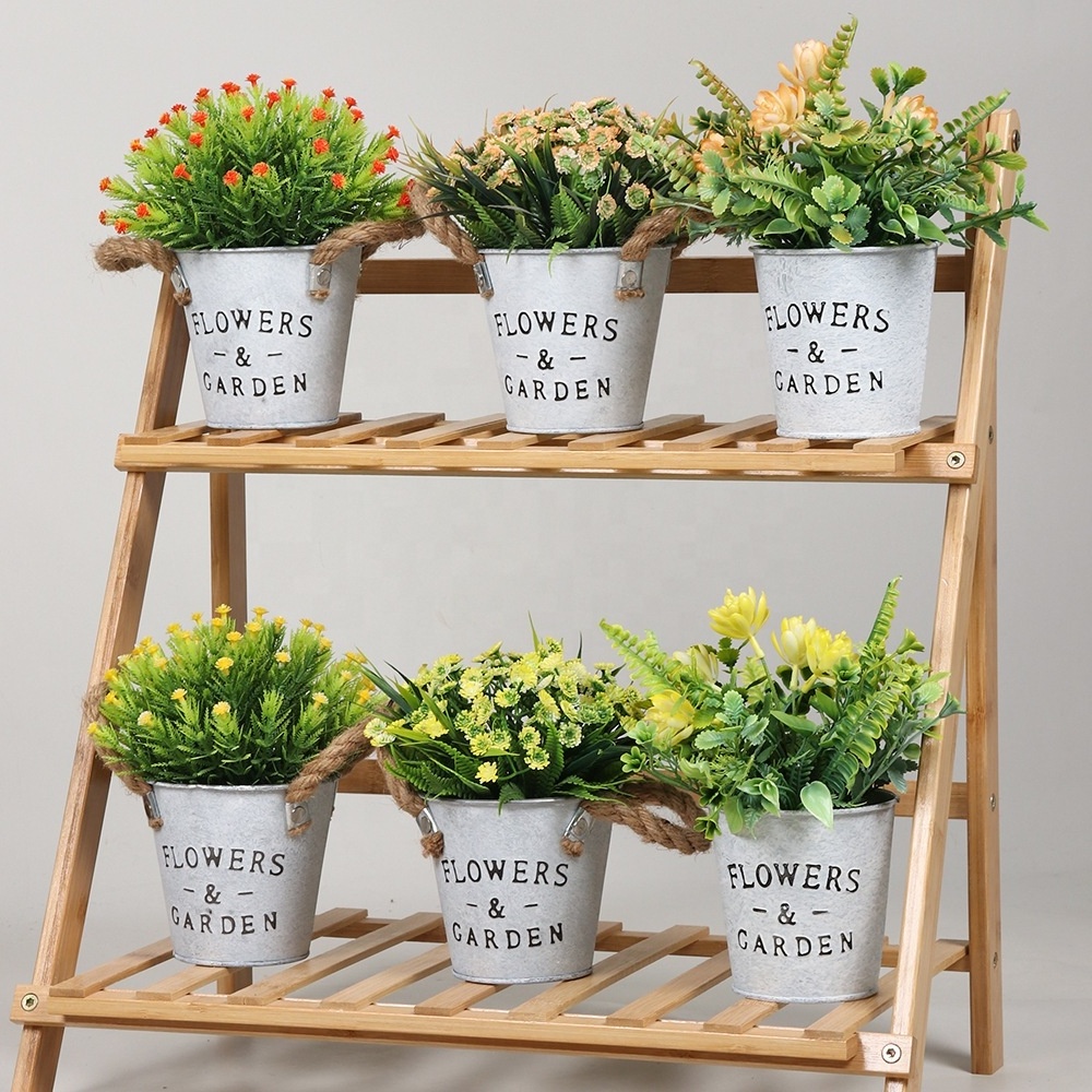 Iron Plant Vase Stand Planter Holder Garden Balcony Decor Metal Flower Pot Flower Vase Shelf Rack flower vase