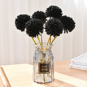 Single head decoration flowers silk dandelions pompom flowers