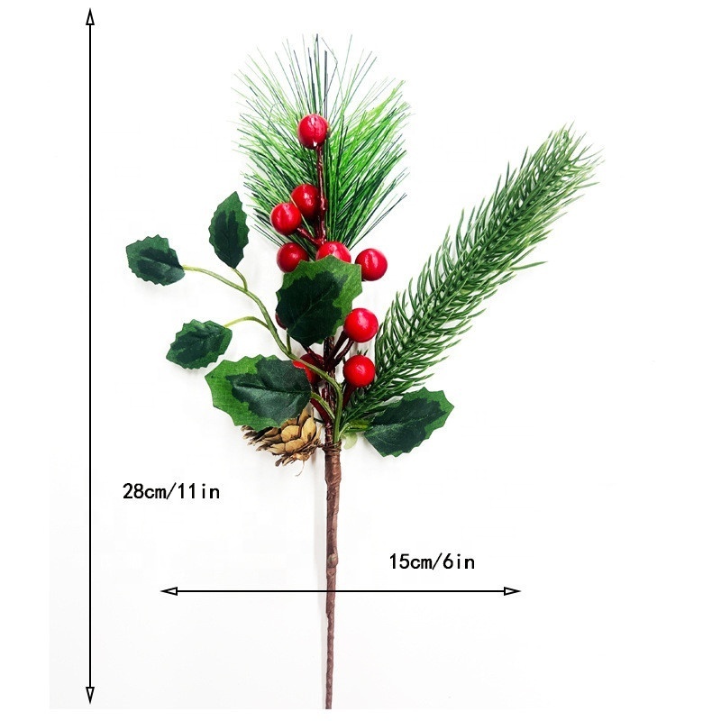 Newly design Christmas products berries snowflake pine needle for Christmas home decoration