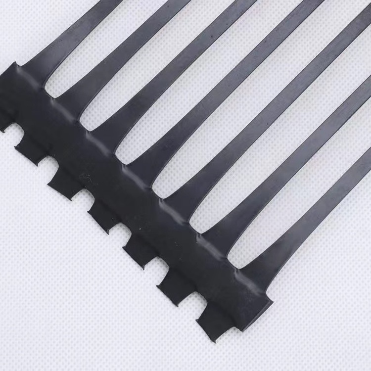 20-120kn PP Grille Mesh uniaxial plastic geogrid/ PE one-way geogrid for Protective Soil