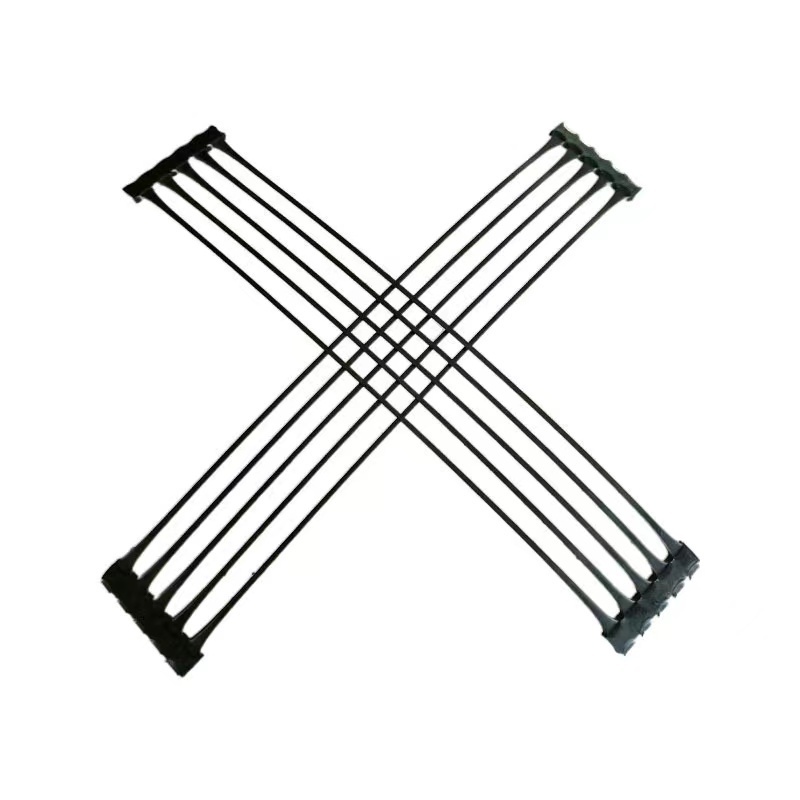 20-120kn PP Grille Mesh uniaxial plastic geogrid/ PE one-way geogrid for Protective Soil