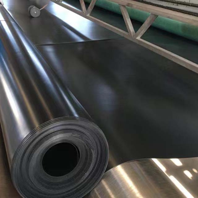 HDPE plastic geomembrane, 1.5mm 2mm thick, black/blue, for fish dams, tanks and pond liners