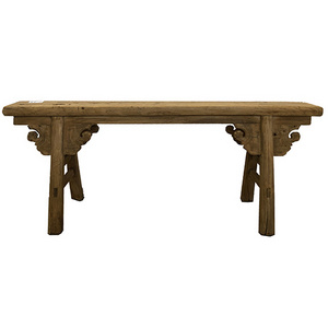 Chinese style Chinese antique elm wood rect bench vintage style rustic dining seats antique elm narrow bench