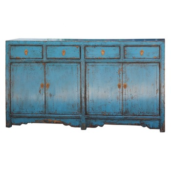 Chinese antique solid wood painted shoe cabinet