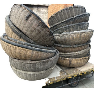 Chinese Antique Wall Hanging Wholesale Decor Wicker Hangings Vintage Rustic Basket Bamboo Bathroom Big Basket