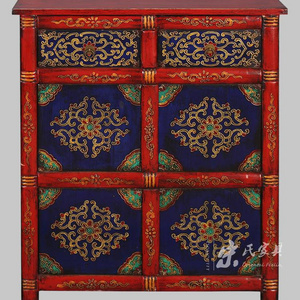 tibetan painted furniture antique shoe rack cabinet wood craft storage cabinet