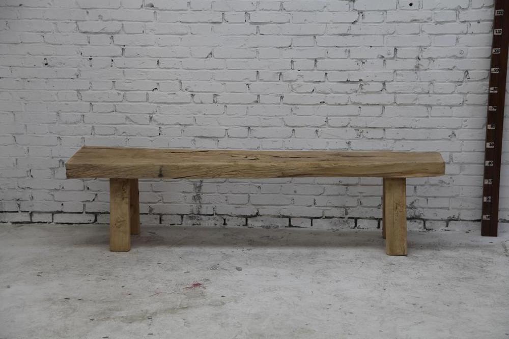 Chinese antique natural recycled solid wood bench