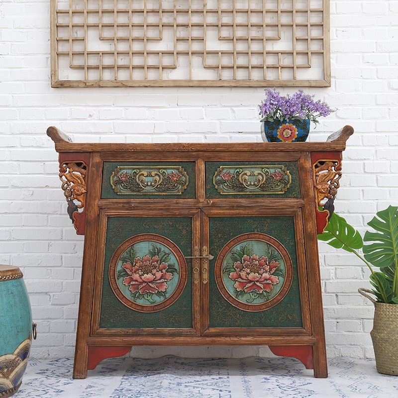 Traditional Antique Chinese Style Solid Wood Bedroom Furniture