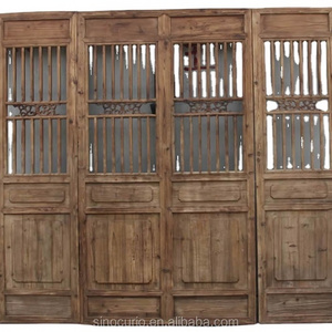 Chinese Antique Wood Carving Folding Screen wooden screen room divider Antique Decorative Screen