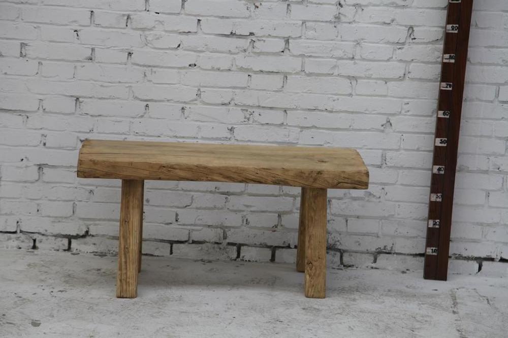 Chinese antique natural recycled solid wood bench