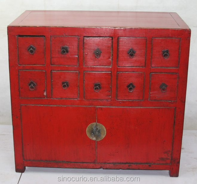 Tibetan hand painting cabinet /Reclaimed wood furniture/ Chinese antique furniture