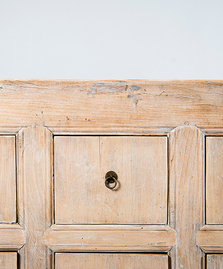 Wholesale antique wooden storage ten drawers cabinet rustic solid wood white wash buffet sideboard