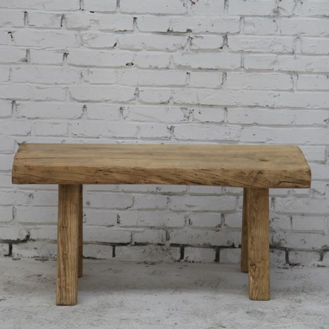 Chinese antique natural recycled solid wood bench