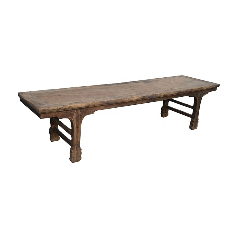 Chinese antique Retro Home Shoe Garden Recycled Wooden Stool Outdoor Rustic Long Bench