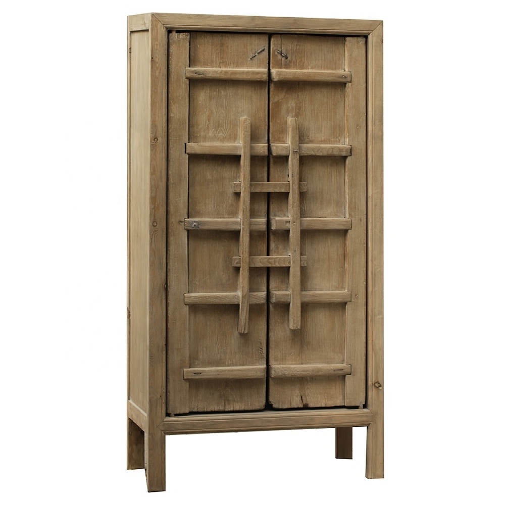 chinese style two doors antique recycle wood shabby chic closet armoire wardrobes