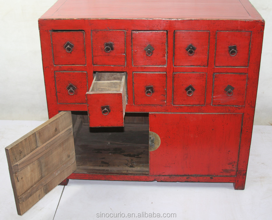 Tibetan hand painting cabinet /Reclaimed wood furniture/ Chinese antique furniture