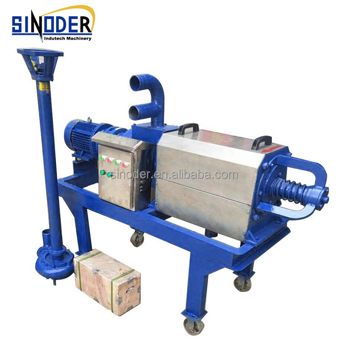 High quality cow dung drying machine dewatering screw press manure separator