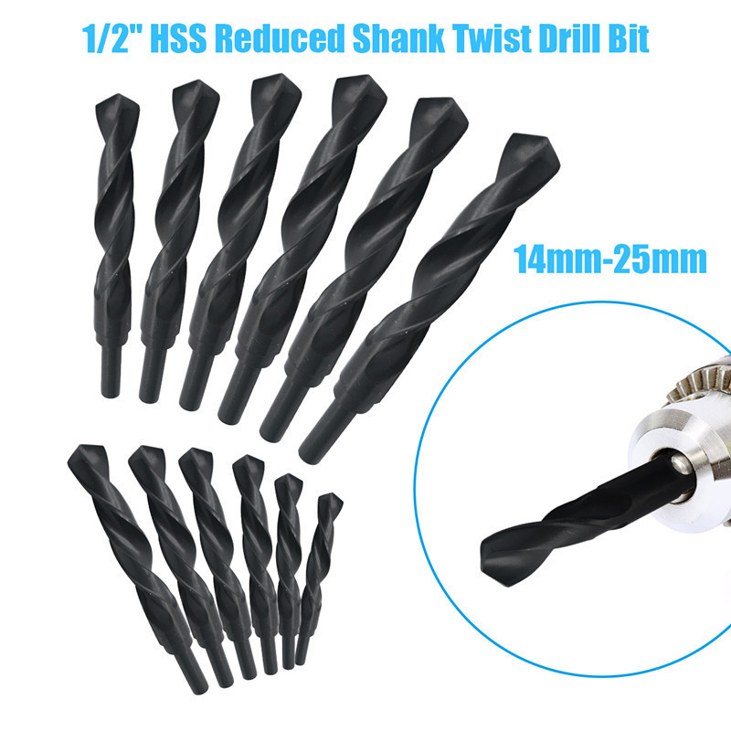 Factory Price Sliver&Deming 1/2 Reduced Shank HSS Twist Drill Bit for Steel Metal Drilling