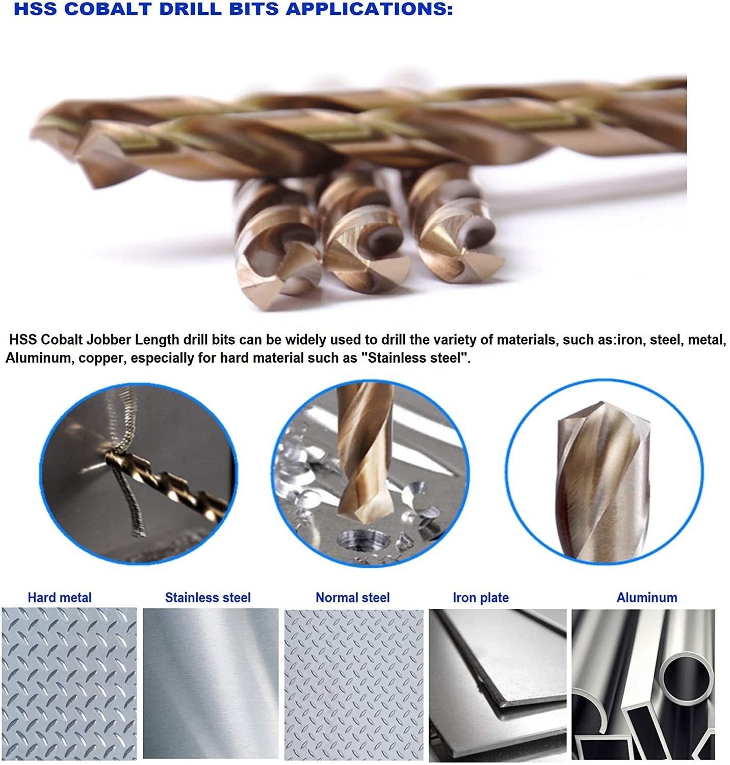 Factory Price Sliver&Deming 1/2 Reduced Shank HSS Twist Drill Bit for Steel Metal Drilling