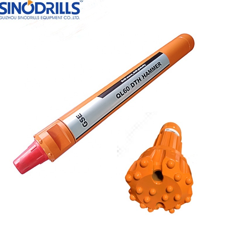 Sinodrills QL60 Air DTH Hammer with 165mm Bit Head Drill Set