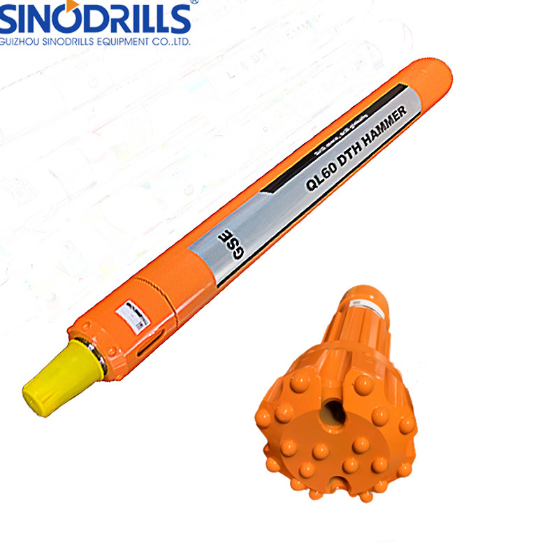 Sinodrills QL60 Air DTH Hammer with 165mm Bit Head Drill Set