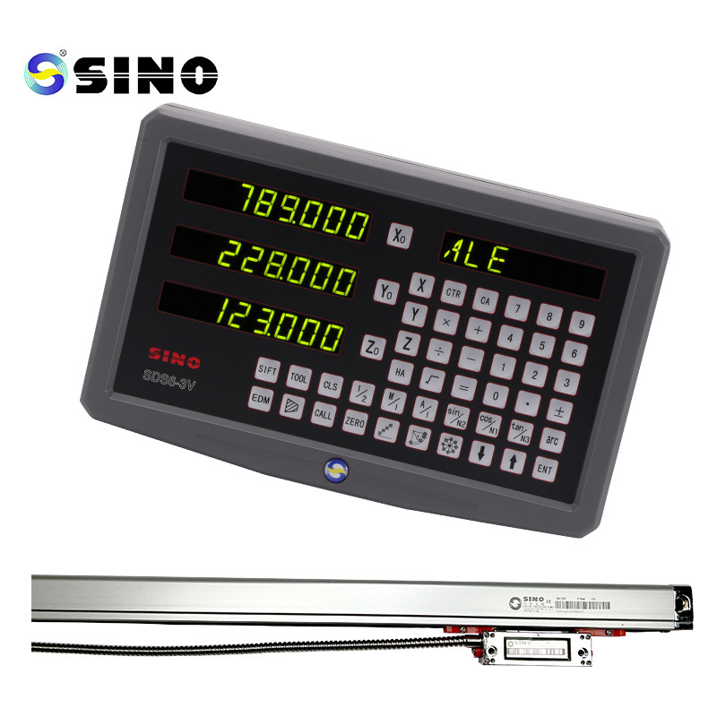 SINO High Accuracy Milling Machine 3 Axis DRO Kit Digital Readout with 3pcs 5u Linear Scale