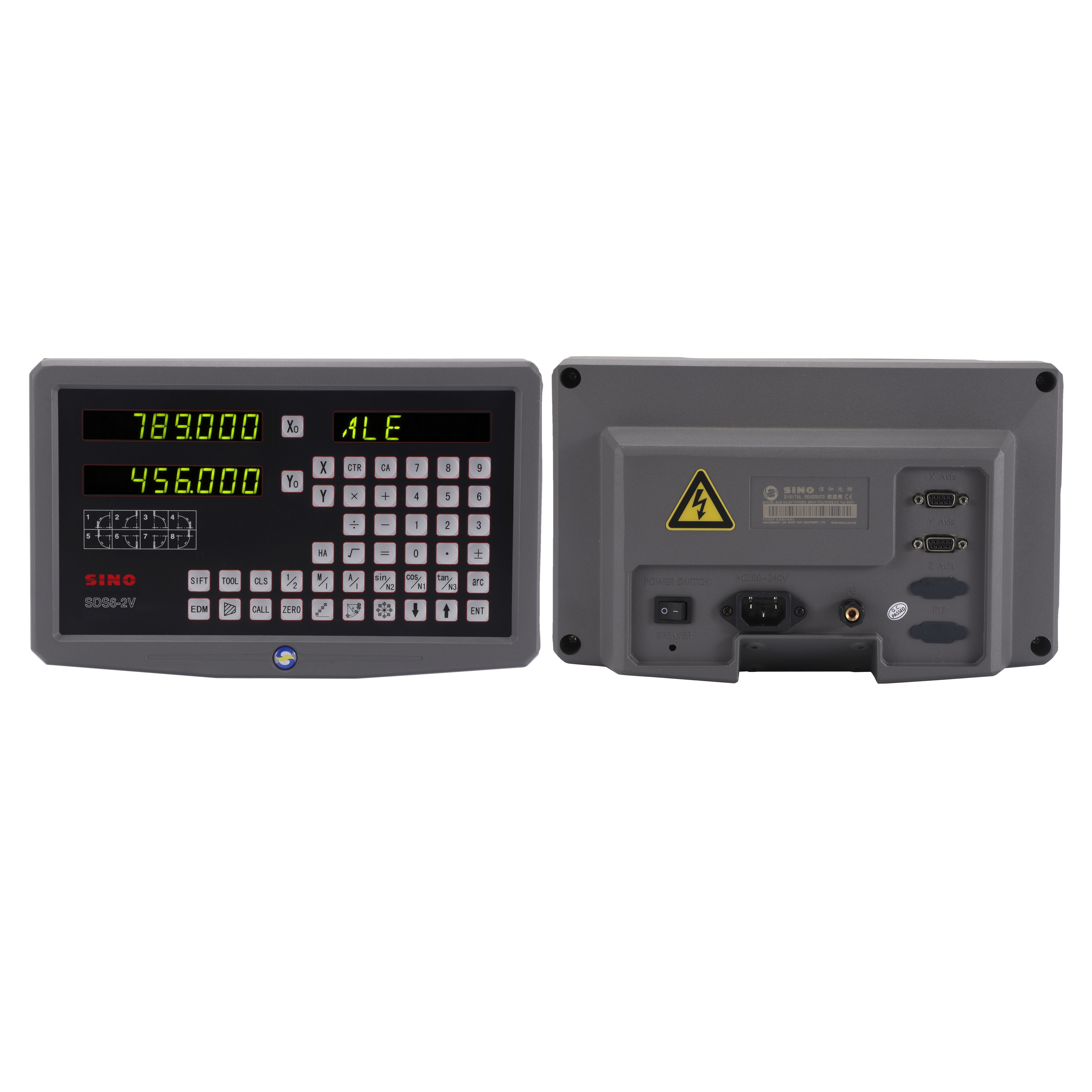 SINO  SDS6-2V 2-Axis Digital Readout Display DRO Counter For Lathe/Milling/boring/grinding  Machine Linear Scale Encoder