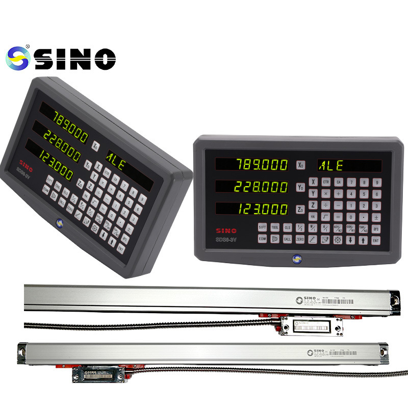 SINO High Accuracy Milling Machine 3 Axis DRO Kit Digital Readout with 3pcs 5u Linear Scale