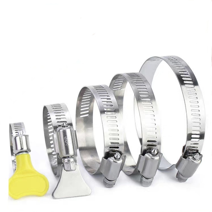 German Type Stainless Steel Customized Length Hose Pipe Clamp