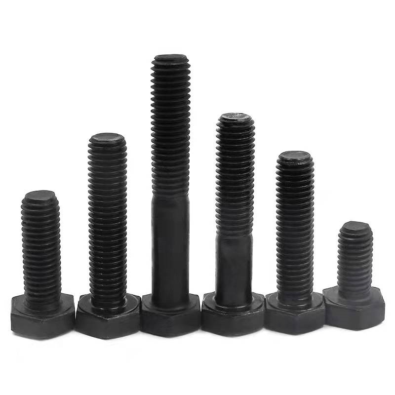 Bolt and Nuts High Strength Steel Black DIN933 DIN931 M6-36 Grade8.8/12.9 Hex Bolts