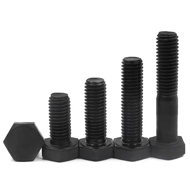 Bolt and Nuts High Strength Steel Black DIN933 DIN931 M6-36 Grade8.8/12.9 Hex Bolts