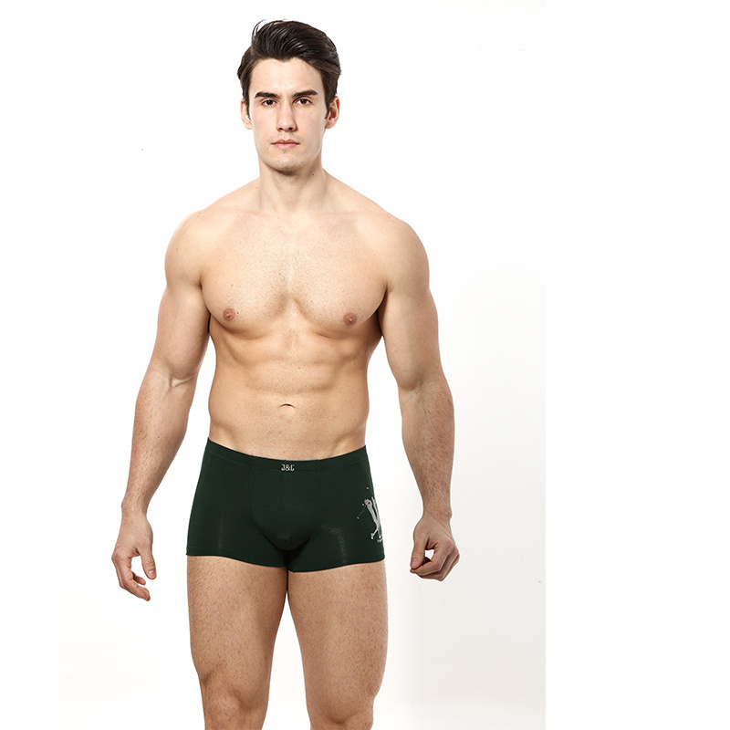 Mens Boxers Shorts Fiber Male Briefs Seamless Men's Solid Pure Color 95% 5% Spandex Brief Hombre Bamboo Underwear