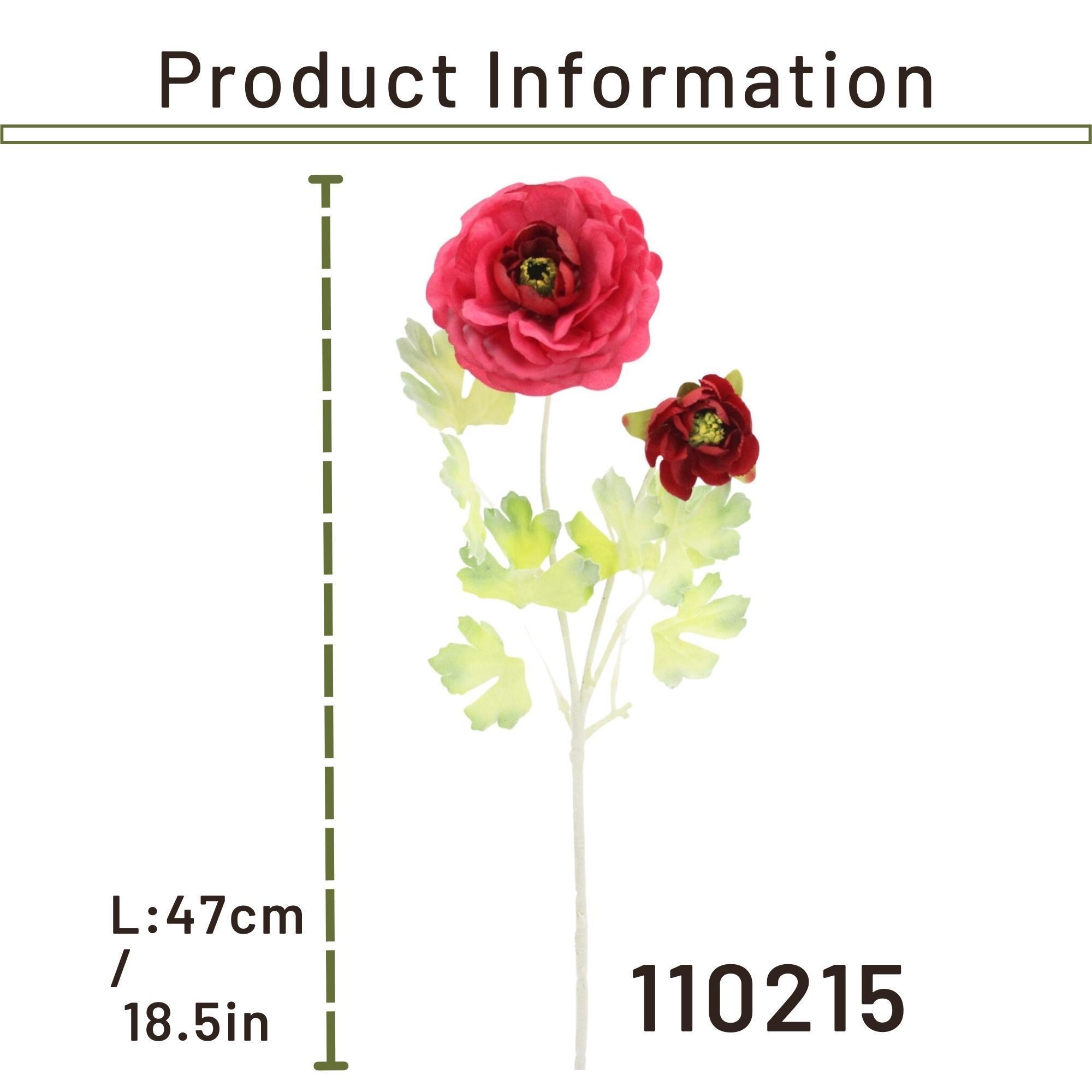 Wholesale Artificial Flower Bulk Artificial Ranunculus Stem Faux Silk Ranunculus Spray for Garden Home Decor Wedding Decoration