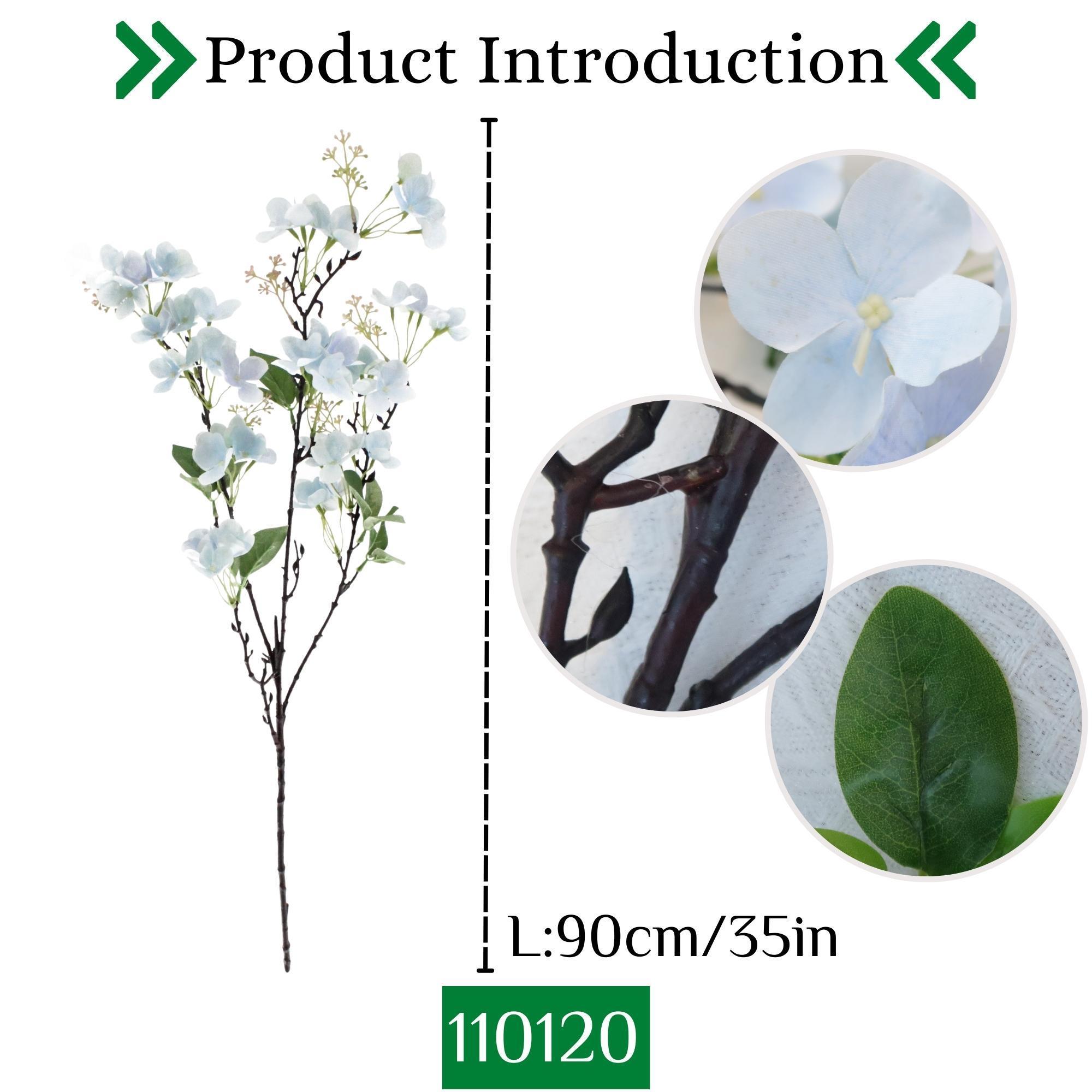 Wedding Decoration  Home Decor Floral Arrangements Simulation Dogwood Silk Flower Branch Artificial Dogwood Flower Spray